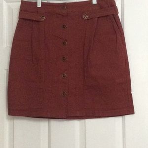 Anthropologie Front Button Skirt NWT